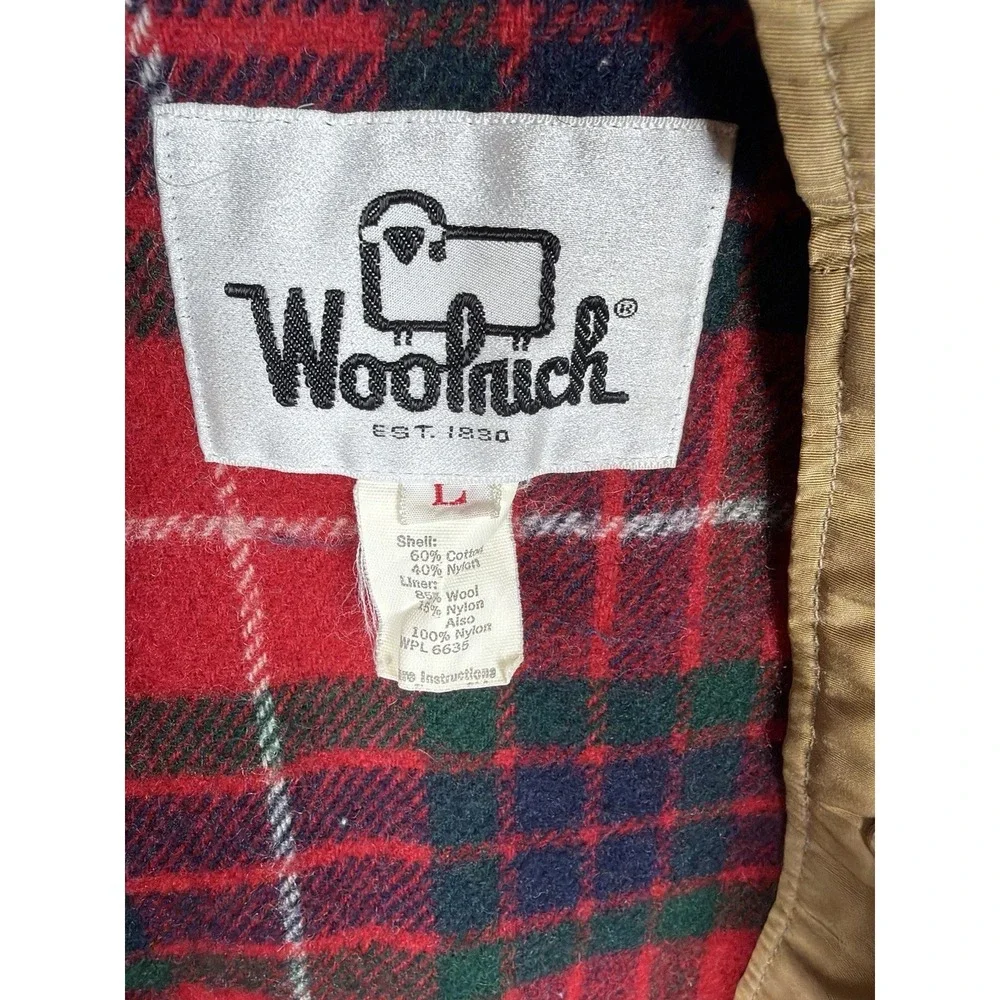 Vintage Woolrich Mountain Parka 80s/90s Plaid Lined‎ Hooded Jacket Made USA